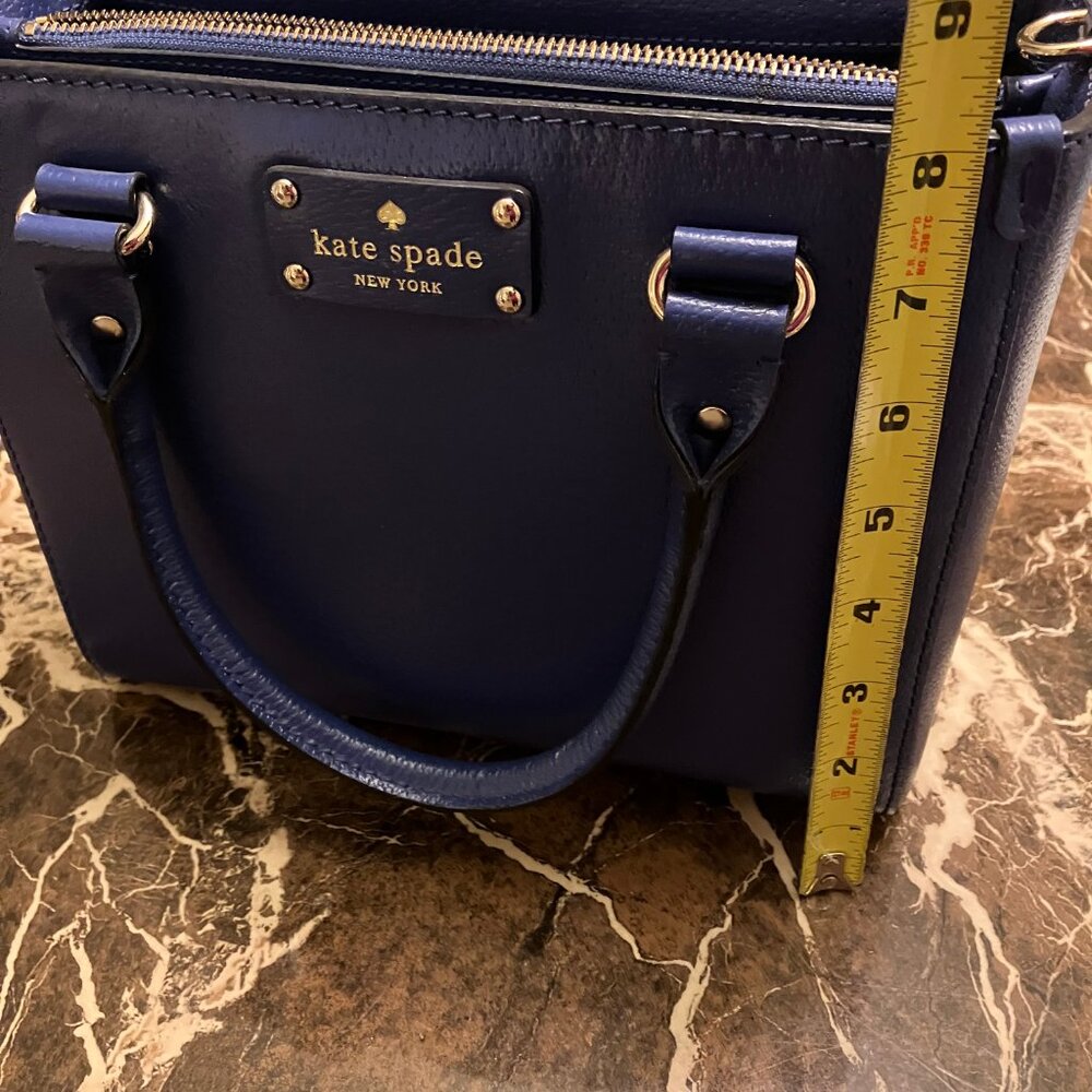 Kate Spade Blue Leather Handbag (Tote or Shoulder Bag) - Picture 11 of 14